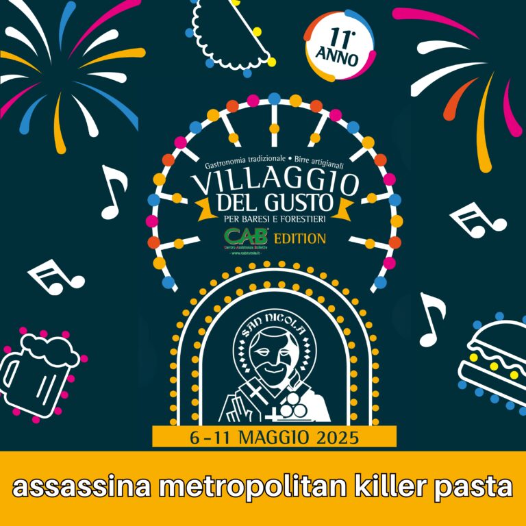 ASSASSINA METROPOLITAN KILLER PASTA – VILLAGGIO DEL GUSTO 2025